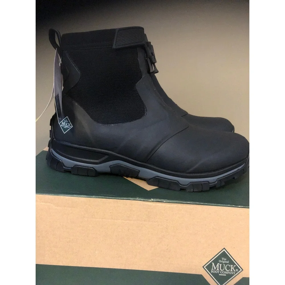 Muck Boot Co Apex Mid Zip Mens 14 Waterproof Hiking Hunting Boots Black NIB